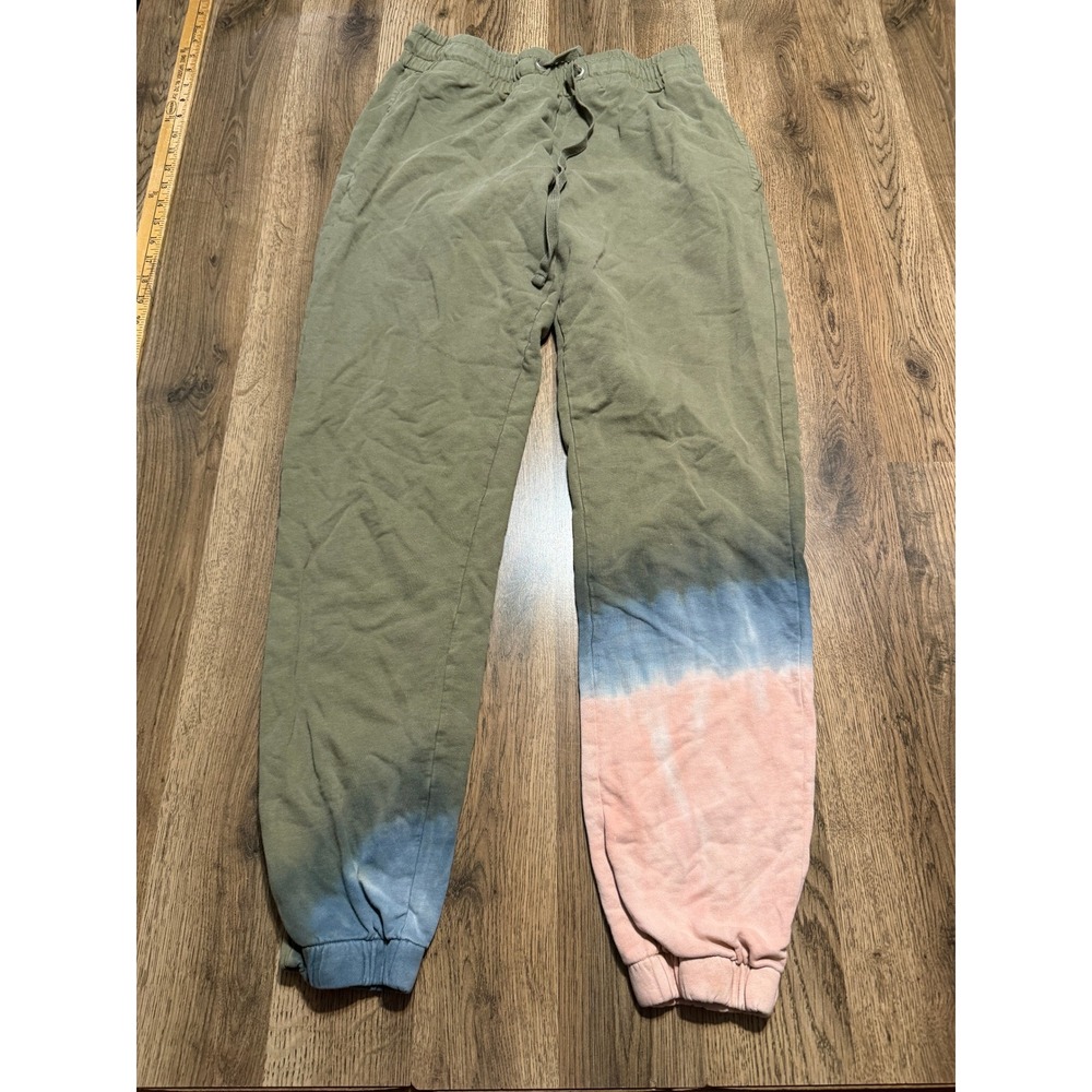 Vigoss Pants Womens Size L Green Blue Pink Tie Dye Joggers Sweatpants Drawstring